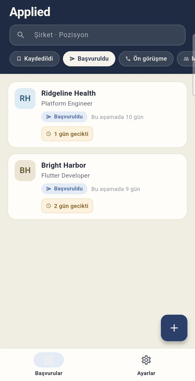 Applied — gecikmiş takip uyarısı