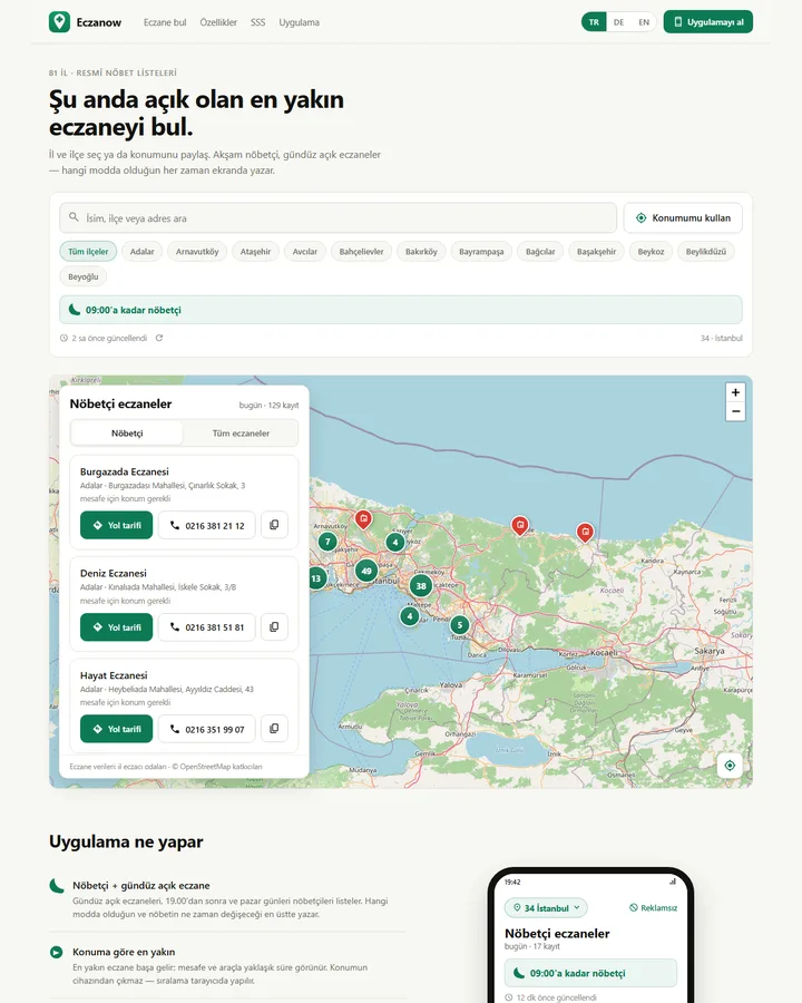 Eczanow web uygulaması
