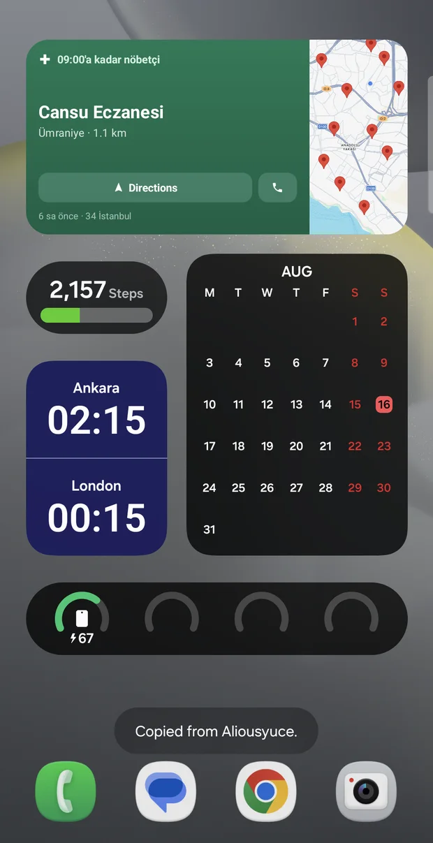 Eczanow — ana ekran widget’ı